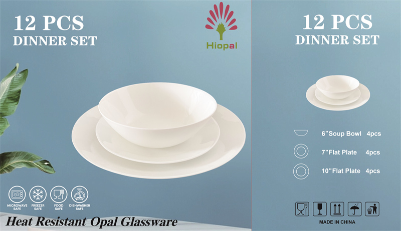 Dinner Plate Sets Heat Resistant Opal Glassware Sale