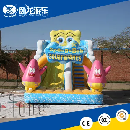 commercial kids spongbob inflatable slide