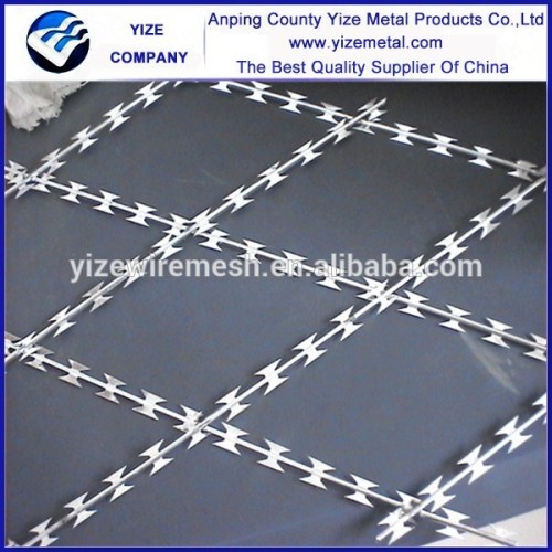 High qualtiy and security flat wrap razor wire mesh/welded razor wire mesh for sale