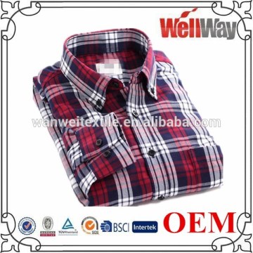 OEM 2016 wholesale plaids casual shirt oversize check shirt mens
