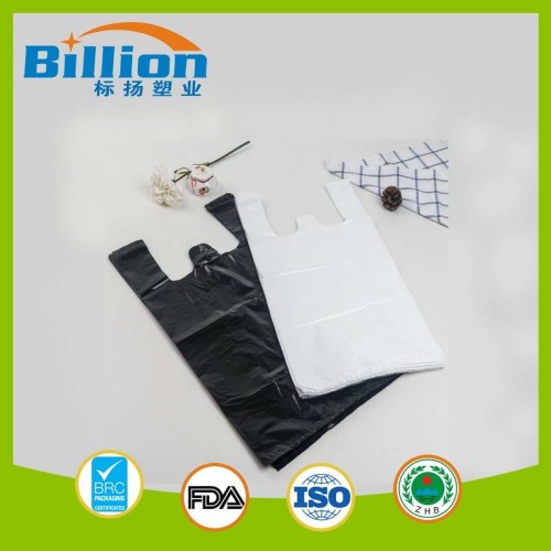 Portable Handle Bags Reusable Plastic Shopping Bag Transparent Vest Bag for Grocery