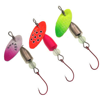 5.5g Spinner Bait Copper Metal Rotating Blade Spoon Artificial Bait for Trout, Perch, Pike