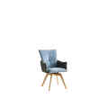 Patchwork High Back Swivel Dining Chair