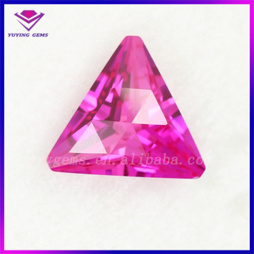 Ruby Gemstone Material Synthetic Lab created Triangle Shape Ruby Corundum Gemstone