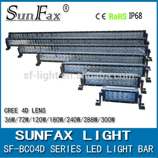 NEW! 4D lens Striaght / Cambered led light bar,300w 52 inch led driving light head light for truck jeep RV SUV ATV 4X4 offroad
