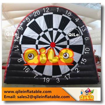 Giant Inflatable Football Shooting Dart Board For Football Game outdoor indoor sport with velcro board double screen and balls