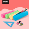 New Round Round Silicone Student Pen bolsa de produtos de higiene pessoal saco de balde de armazenamento de silicone Bolsa de armazenamento de caneta de maquiagem