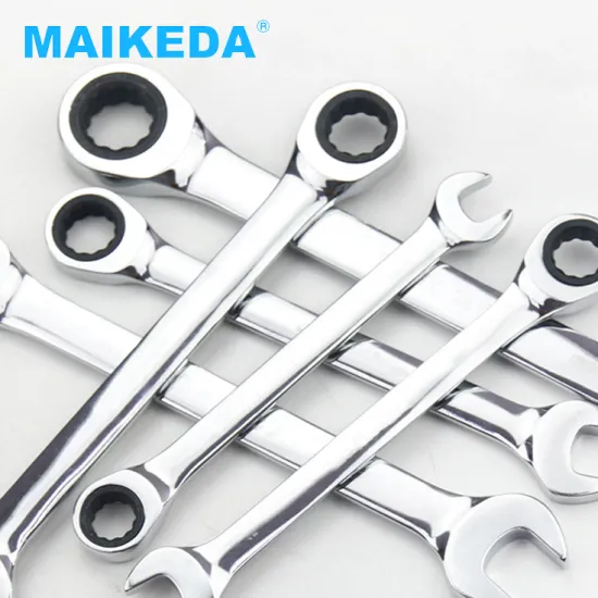 6-32mm Chrome Vanadium Ratchet Wrench Set for Auto Repair