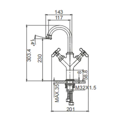 Traditional Basin Mixer