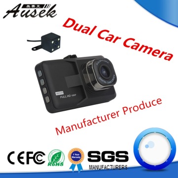 Dual Camera Car DVR hd 1080p video resolution dual dash camera 3.0 inch screen dual car camera