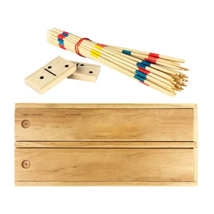 BKS Colorful Wooden Mikado Game - Funny Game with Chopsticks in a Wooden Box