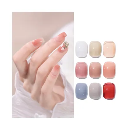 AMDMG 24 Color 3D Gel Jelly Nail Polish Set: Non-Toxic DIY Nail Decoration in Icy Jelly Finish
