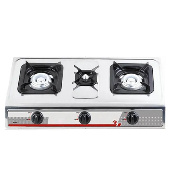 Three Burner Table Gas Stove with Stainless Steel Finish