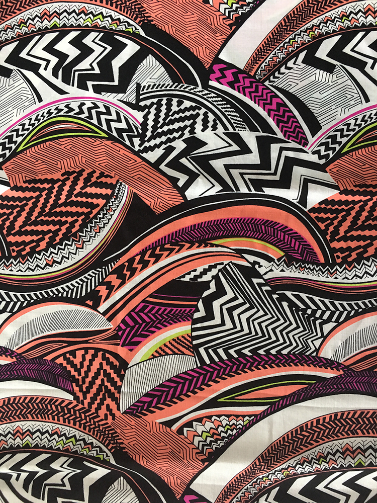 Geometric Joint Rayon Poplin 45S Light Printing Fabric