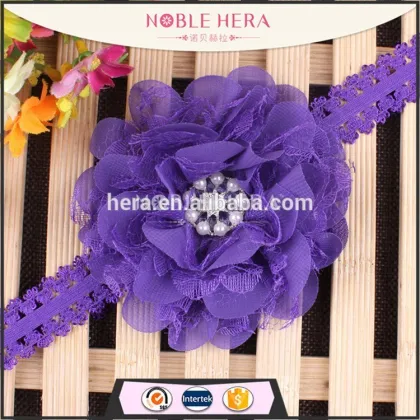 Wholesale flower headband for kids baby lace headband