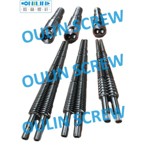 SKD61 Liner Bimetal 80/143 58/146 Twin Conical Screw and Barrel for PVC Extrusion