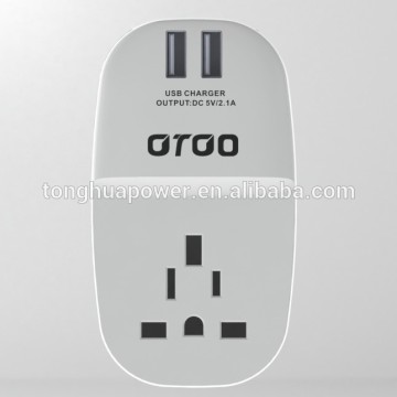 Daul USB port universal world travel adapter with USB, USB travel charger