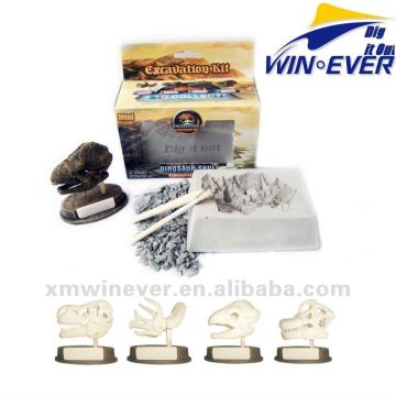 Sml.Dino Skull 4 assorted Excavation toy kits