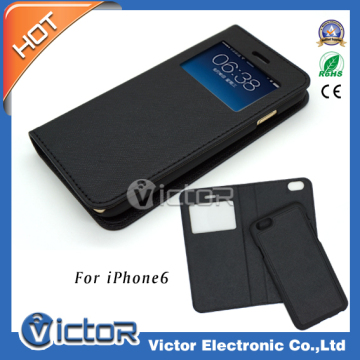 Cell Phone Flip Leather Magnetic Case for iPhone 6, for Samsung, for LG, for Nokia, for Motorola, etc.