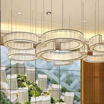 Luxury crystal stainless steel pendant lamp chandelier