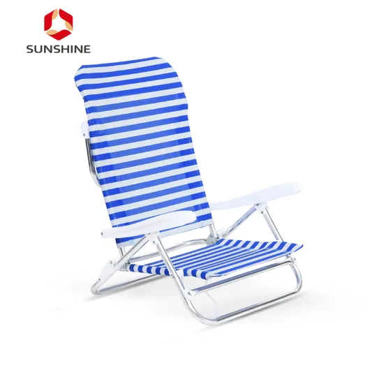 Adjustable Aluminum 5-Position Low Height Folding Beach Chair