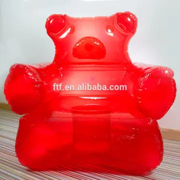 Red Teddy Bear Hug Cartoon Inflatable Furniture,Red Inflatable Sofa Seat Chair