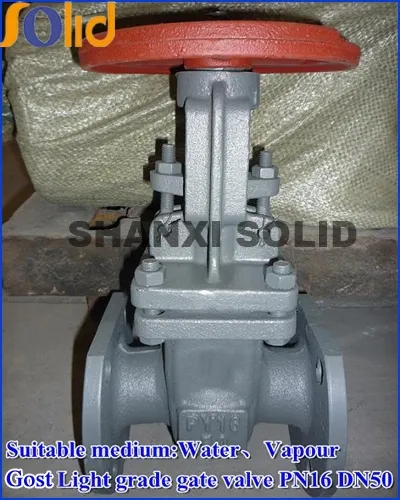 WCB GOST Cast Wedge Water Manual Gate Valve PN25 PN16
