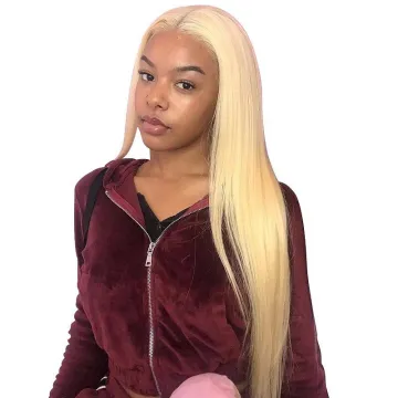 Factory Wholesale Price Brazilian Virgin Hair Blonde Hair Extension, Straight 613 Human Hair Blonde Bundles