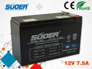 Hot sale Maintenance Free Battery 12V 7.5AH Storage Battery