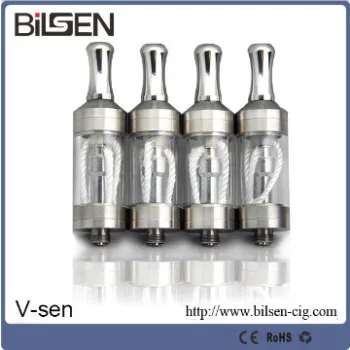 Hot-selling e cig Glass Atomizer V-sen mechanical mod With Dual Coil