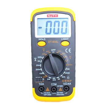 830L portable multimeter with buzzer and backlight
