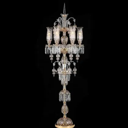 Bohemia Classic Style Red Crystal Table Lamp - 2 Lights E14 Bedroom Dining Room