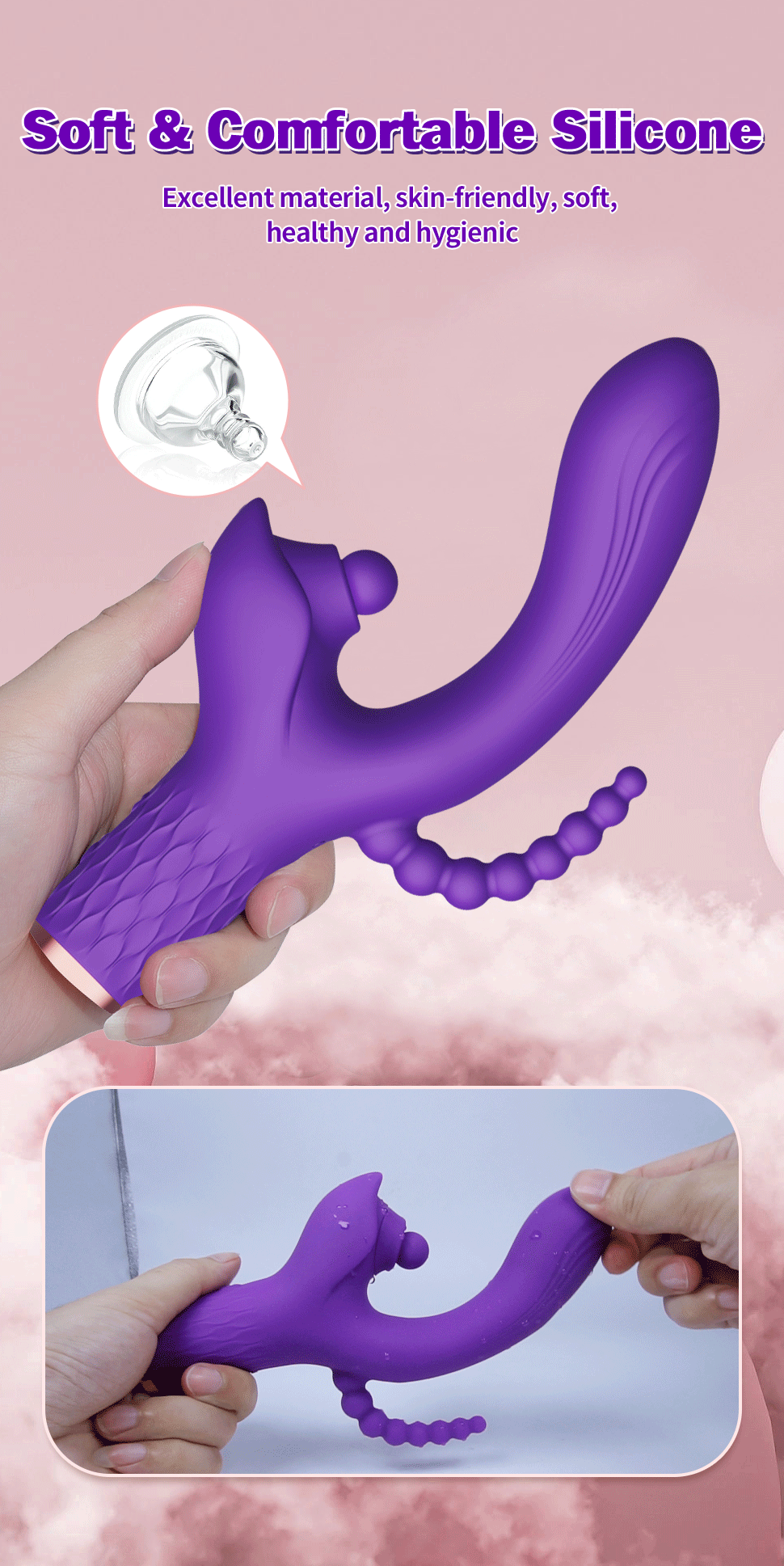 Dual Vibration Erotic Stimulator with Multiple Frequencies