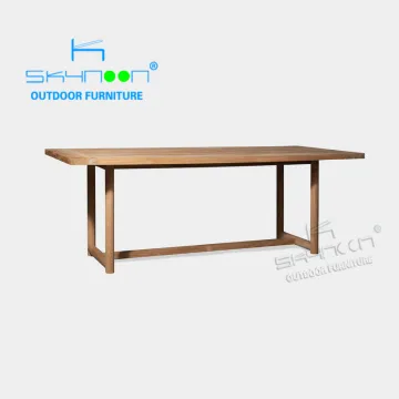 Modern Outdoor Dining Table - Best Selling Teak Wood Rectangular Patio Table