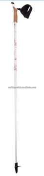 TUV/GS approved cork handle aluminium6061fied walking poles/walking sticks with cork grip