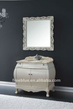 Solid wood bathroom furniture with stylish mirror
