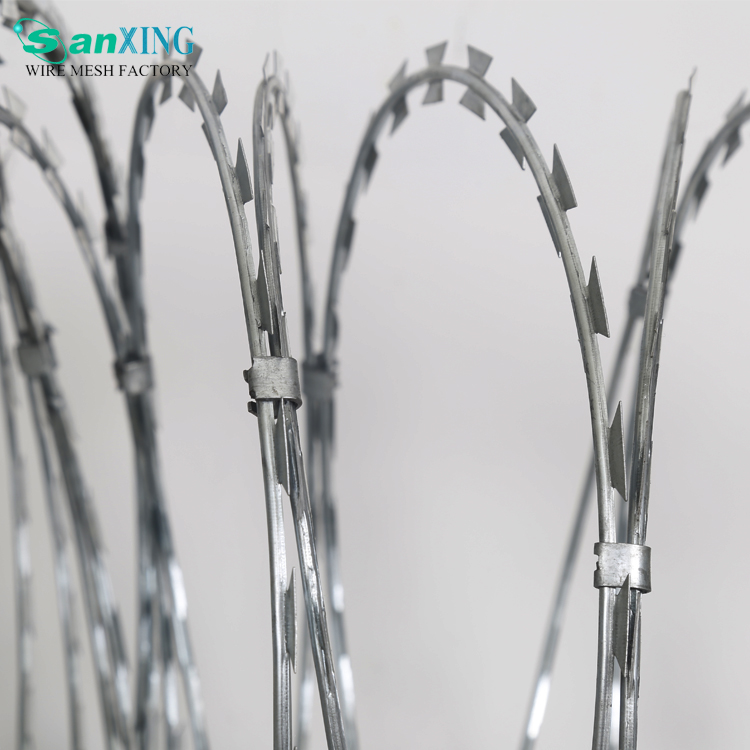 Galvanized concertina razor wire Security fencing