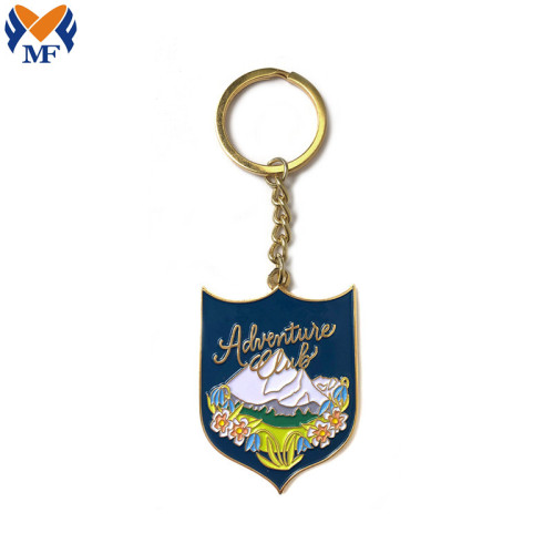 Metal Custom Logo Adventure Enamel Keychain