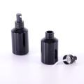 Black slopping shoulder glass bottles with pump