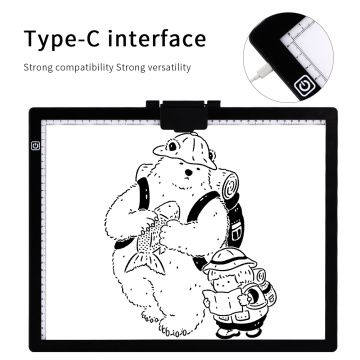 SurON A3 Tracing Board Type-C-latauskaapelilla