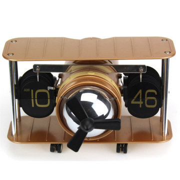 Antique Plane Shape Table Flip Clock