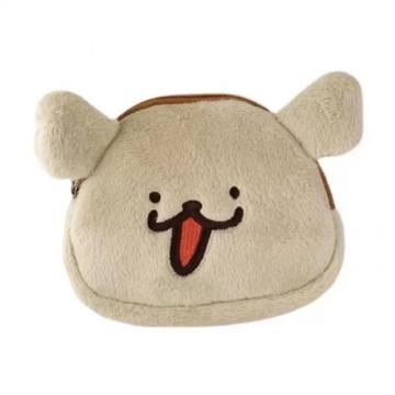 Naughty puppy cute plush storage bag headphones bag