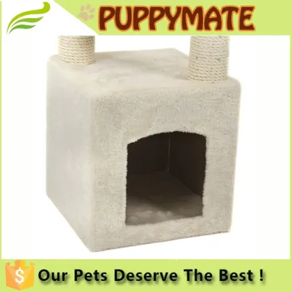 Adorable Happy cat tree cat condo simple cat tree light tree tower pet toy