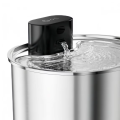 Fuente de agua automática para mascotas, moderna, de acero inoxidable, resistente al agua, cuenco de Metal antibacteriano, bomba silenciosa de flujo filtrado para gatos y perros