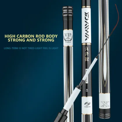 Ultra Light Carbon Fiber Carp Fishing Rods 3.6m-7.2m 5 Section Telescopic Rod Pod
