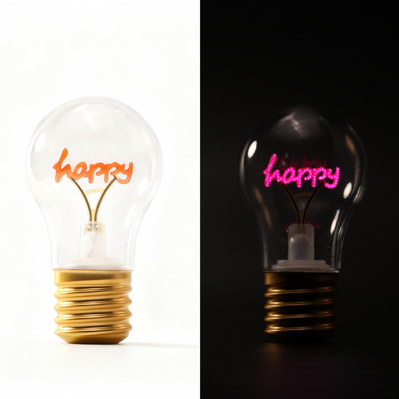 Happy Pattern LED Charging Bulb