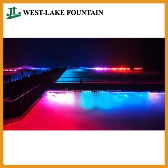 Cool Mist Fountain along with Rainbow LED Flood Lighting