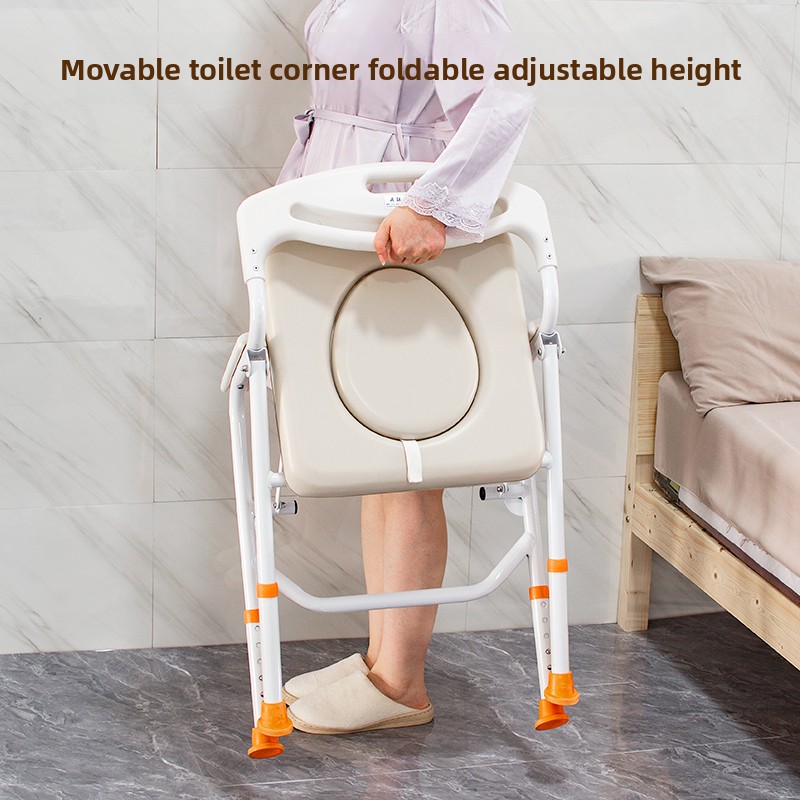 300lbs Load-bearing Accord with Ergonomic Easy to Clean Easy-to-Install with Handrail Rest Room Old Man Bedroom Commode Chair5
