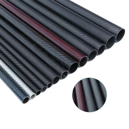 3k twill woven matte hollow carbon fiber tube