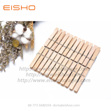 Pinzas de madera de abedul clásicas para el hogar EISHO Clips